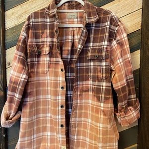 Jachs flannel Distressed Bleached Size XL